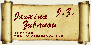 Jasmina Zubanov vizit kartica